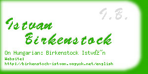 istvan birkenstock business card